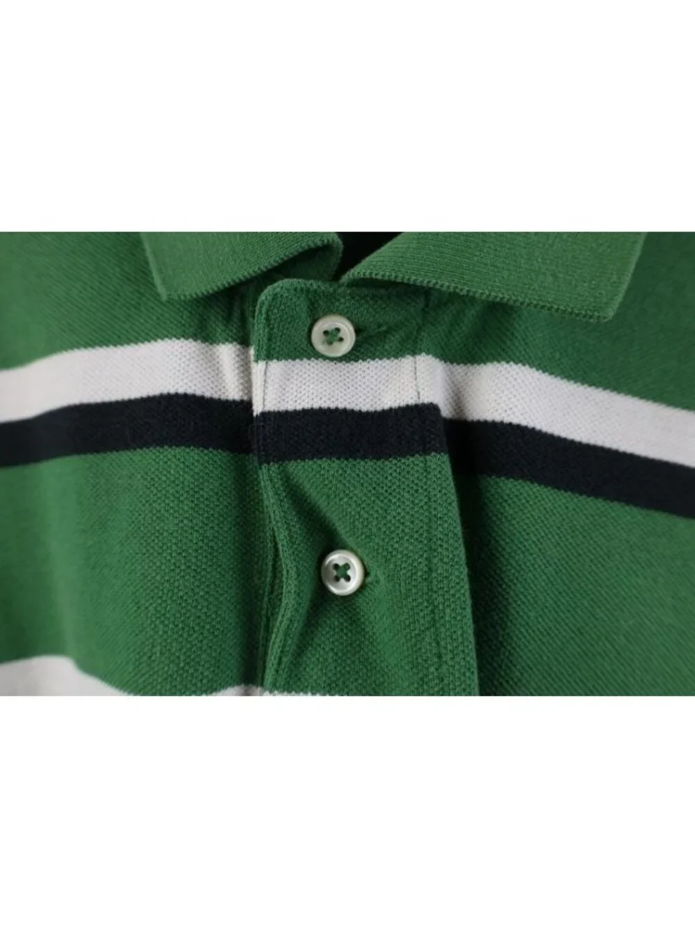Vintage 90s Ralph Lauren Mens XL Faded Striped Collared Golf Polo Shirt Green